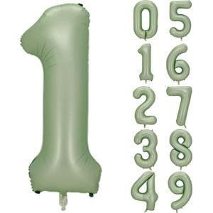 Number 1 Balloon, Large number balloons 40 inch Decor, 1st Birthday Party Decorations, Sage Green