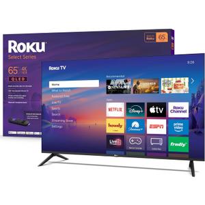 Roku Smart TV 2026 65-Inch Select Series, 4K QLED TV Roku TV with Voice Remote Flat Screen QLED Television with Wi-Fi for Streaming Live Local News, Sports, & Movies Bluetooth Headphone Mode