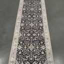 Non Slip Runner Rug for Hallway Long Carpet Runners 3x10 Black Beige - Soft Thin Washable Stain and Spill Resistant for Wide Entryway Laundry Room - Distressed Vintage Kitchen Rugs