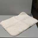 FRESHMINT Chenille Bathroom Rug Piece 17"x24", Non-Slip Bath Mat for Bathroom, Absorbent Bath Rug, Washable Shower Floor Mat Runner, Cream