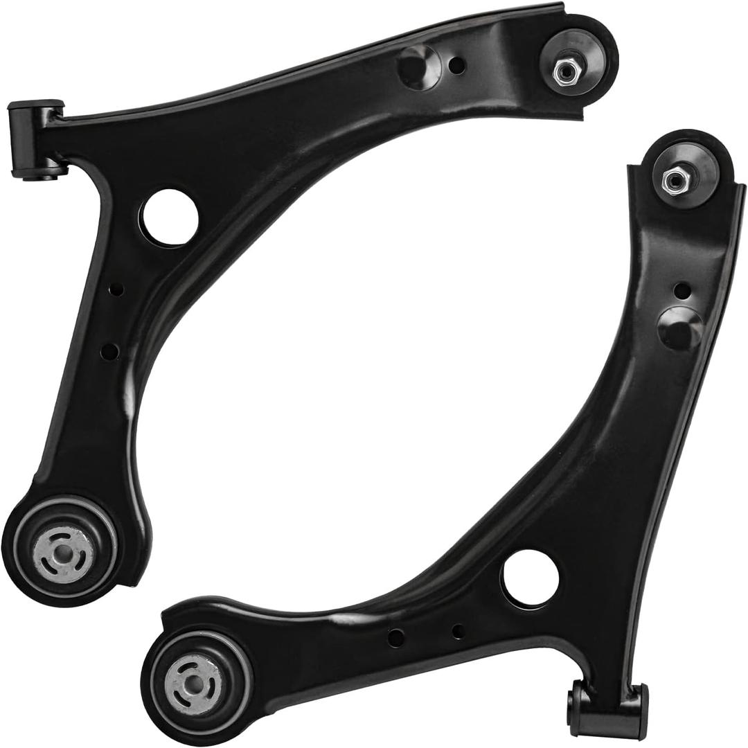 Detroit Axle - 2pc Front Lower Control Arms for Dodge Grand Caravan Chrysler Town & Country Ram C/V Volkswagen Routan, Lower Control Arms & Ball Joints Assembly Set Replacement