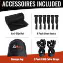 Car Rooftop Cargo Carrier Bag, Asinking 22 Cubic Feet Waterproof Tear-Resistant Car Roof Bag for All Vehicle with/Without Racks - Non-Slip Mat, 6 Door Hooks, 2 Extra Straps, Luggage Lock