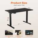 Sweetcrispy Electric Standing Desk Adjustable Height, 40x24 Inch Sit Stand Up Home Office Desks Computer Workstation PC Work Table with 3 Memory Preset Splice Wood Board Metal Frame, Black