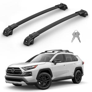 330Lbs Roof Rack Cross Bars Compatible with Toyota Rav4 2013-2018, Heavy Duty Top-Mount Aluminum Roof Rails Crossbars Rooftop Luggage Racks Cargo Carrier