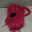 WAVELNM Hot Pink Wigs for Kids Girls Magenta Wig with 2 pigtails Long Straight Pink Wig for Child Halloween Party Anime Cosplay Wigs : Toys & Games