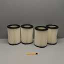 VF4000 Replacement Filter for 72947 Wet Dry Vac 5 to 20-Gallon 6-9 Gal Husky Craftsman 17816 Vacuum Compatible WD5500 WD0671 RV2400A RV2600B Washable & Reusable Replace VF4000 Filter (4 Pcs)