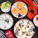Spider Webs Halloween Party Supplies - Featuring Skull & Spider Themes, All-inclusive Wicked Web Paper Plates, Napkins, Cups, Tablecloth, and Banner. Ideal for Halloween Party Decorations, Serve 25 .
