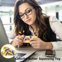 3 x Cheese Squishy Toy, Slow-Rising Cheese Squishy Squeeze Block, Stress Balls for Adults, Stress & Anxiety Relief Fidget Gift,Stress-Relief Set for the Office and Classroom (Colorful)