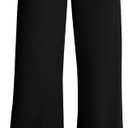 AVAMO Womens Dress Pants Wide Leg Stretchy Work Pants Pull On Business Casual Trousers Slacks for Women with Pockets, Black, Medium