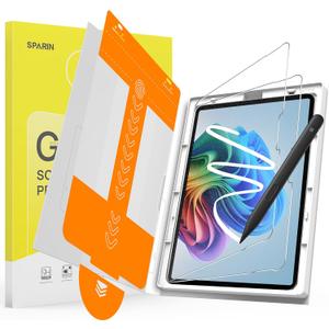 SPARIN Paper Glass Screen Protector for Microsoft Surface Pro 11/Pro 10/Pro 9/Pro 8/Pro X [13 Inch], 2 Pack Tempered Glass with Easy Alignment Tool, Matte Anti-Glare, Write Like on Paper, Surface Pen Support