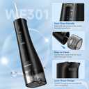 Water Flosser Cordless for Teeth, Water Pick Oral Irrigator with U Shaped Nozzle, 40150 PSI DIY Mode, 350ML Large Tank, Rechargeable Portable Dental Flosser for Braces & Adults