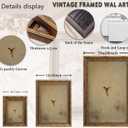 Vintage Gold Framed Hummingbird Wall Art, Antique Flying Bird Oil Painting Canvas Print, Rural Nature Cottagecore Wall Decor, Rustic Farmhouse Picture Poster Artwork for Living Room Bedroom Bathroom, 24"L x 16"W
