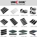 Unicook 4 Pack 15 Inch Grill Heat Plates Replacement Parts for Dyna-Glo DGF510SSP, DGF493BNP, Porcelain Grill Burner Covers, BBQ Heat Shields for Uniflame GBC1460W