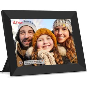 FRAMEO Digital Picture Frame WiFi 10.1 inch Digital Photo Frame Auto-Rotate & Slideshow Electronic Picture Frame HD IPS Touch Screen,Great, Easy to Set up and use Share Photos/Videos Best Gift