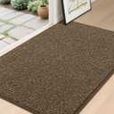 BEQHAUSE Dirt Trapper Door Mat 32" x 48", Non-Slip Washable Doormats Entrance Mat, Dirt Resistant and Absorbent Welcome Mat, Low Profile Floor Mats for Front Back Door and Entryway, Brown