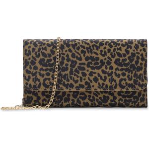 U+U Small Crossbody Bags for Women, Clutch Bag with Removable Chain, Card Slots & Phone Pocket - Lightweight Purse (10Colors) (Leopard)
