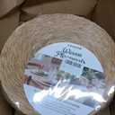 13 Inch Round Woven Placemats Set of 24, Boho Farmhouse Rustic Rattan Wicker Braided Chargers for Dining Table, Water Hyacinth Jute Place Mats for Dinner Plates, Outdoor Patio & Wedding Decor