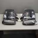 Headlights Assembly for 2007-2014 Chevy Tahoe Suburban 1500,07-13 Chevy Avalanche Suburban 2500 Replacement Headlamp Pair, Black Housing Clear Reflector
