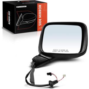 A-Premium Passenger Side Power Door Mirror - Compatible with Jeep Renegade 2015-2022 - Heated Manual Folding Black Outside Rear View Mirror - Replace# 5VY85LXHAA