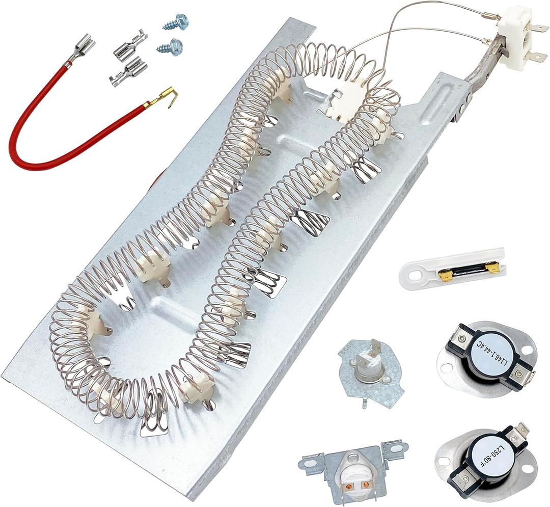 Dryer Heating Element Assembly for Whirlpool Duet Dryer WED8000DW4 YWED5100HW1 WED8300SW2 WED7500GW0 YGEW9200LW2 YGEW9868KL2 7EWED5550YW0