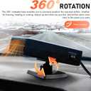 Portable Car Heater, 12V 200W Car Interior Fast Heated Defroster with 360 Rotatable Base, Plugs into Cigarette Lighter, Universal for Most Cars