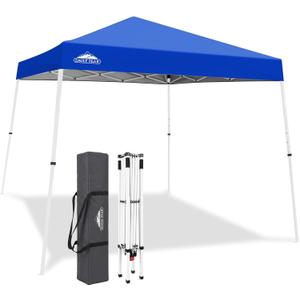 EAGLE PEAK 10x10 Slant Leg Pop Up Canopy Tent, Blue