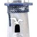 genius.nn Seabird Wooden Lighthouse 10' High Nautical Themed Rooms Lighthouse Home Decor