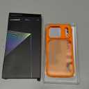 JETech Case for iPhone 17 Pro 6.3-Inch, Shockproof Phone Bumper Cover, Solid Color Matte TPU Frame, Anti-Scratch Clear Back (Orange)