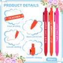 50 Sets Teacher Appreciation Gift Bulk -50 Inspirational Ballpoint Pens & 50 Flowerpot Shaped Motivational Cards - Classroom Appreciation Gifts, Teacher Supplies,Thanksgiving Christmas gifts