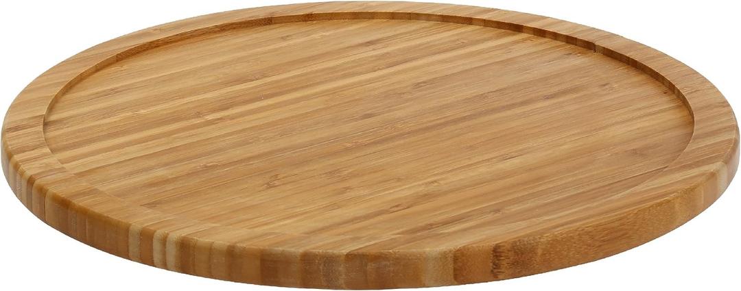 YBM Home Bamboo Wooden Non-Skid Spinner for Kitchen, Pantry, Fridge, Cupboards, or Counter Organizing, Fully Rotating Organizer