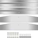 24" Stainless Steel Mud Flap Weights Pair Weight w/Backing Plate Mirrored Universal 10424-4 Piece Set