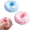 2 Pcs Crunchy Noisy Stress Balls, Ice Skin Crunchy Squishy Balls, Soft Moldable Squeeze Balls for Home Office or Travel