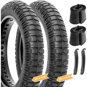 Hycline Ebike Fat Replacement Tire: 20x4.0/20x4.5/20x5.0/26x4.0 Inch Heavy Duty Wear-Resistant Folding Electric Fat Tires, All-Terrain High-Density Bicycle Tires for Street & Trail Riding