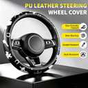 Octomo Steering Wheel Cover, Western Cowboy Pattern PU Fit 14.5-15 Inch