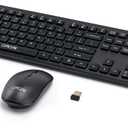 Wireless Mouse and Keyboard Combo,CHONCHOW 2.4Ghz USB Computer Wireless Keyboard and 1600 DPI Adjustable Mouse for PC Mac Laptop Desktop