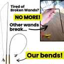 Forever Stick Unbreakable Cat Wand Toy, Durable Feather Teaser
