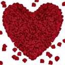 Pyrrhiax 1000Pieces Rose Petals, Artificial Flower Petals Fake Rose Petals for Romantic Night,Wedding,Proposal Anniversary Flower Decorations(Dark Red) (1000pcs)