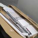 Rolanstar Computer Desk with Power Outlets & LED Light, 47 inch Home Office Desk with Drawers and Storage Shelves, Writing Desk with Monitor Stand, Modern Work Study Desk for Home Office, White