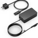 65W Surface Pro Laptop Charger for Microsoft Surface Pro 11,10, 9, 8, 7+, 7, 6, 5 Surface Laptop 5 Studio 4 Go 3 2, Surface Book 3 2 1, Surface Go Tablet, Support 36W, 44W