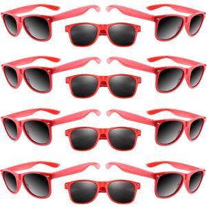 ASTARON 12 Pack Party Sunglasses Bulk Neon Party Favors for Beach Wedding Party Pool Supplies