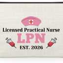 Licensed Practical Nurse Gifts Makeup Bag LPN Gifts for Nurses Graduation 2026 LPN Nurse Gifts LPN Nurse Appreciation Gifts Nurses Week Gift for LPN Nurse RN Medical Student Nursing Cosmetic Bag