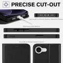 TUCCH Wallet Case for iPhone 17e/16e, [RFID Blocking] 4 Card Holder Kickstand [Shockproof TPU Inner Case] PU Leather Magnetic Closure Protective Cover for iPhone 17e 2026/16e 2025 6.1", Black