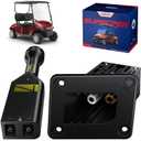 EZGO 36V PowerWise Charger Receptacle and Plug, Golf Cart Battery Charger Port and W/Handle Plug for 1996-UP EZGO TXT Medalist Electric, EZGO Charger Plug Socket Replace OEM# 73345-G01, 73063-G01