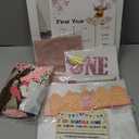 Highland Cow 1st birthday Decorations Girls, 122 PCs  Holy Cow Im one Party Supplies with Floral Backdrop, Balloon Garland, Cake Topper, Crown for Boho Cow Themed Birthday