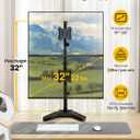 monTEK Stable Stacked Dual Monitor Stand, Heavy-Duty Vertical Monitor Mount for 17-32 inch Screen, Full Motion Arm with Tilt, Swivel, Rotation, Up to 22 lbs per Arm, Solid V-Shaped Base, VESA 100100