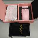 Lamzu Maya X Wireless Gaming Mouse, Ultra Lightweight 47g, Optical Switch, Maximum 30000 DPI, Symmetrical, MCU Nordic 52840, Dust-Proof Encoder, PAW3950 Sensor(Larger Maya) (Pink)