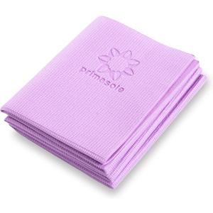 Folding Yoga Travel Pilates Mat Foldable Easy to Carry to Class Beach Park Tear resistant Travel Picnics 4mm Thick 9 Colors (Quartz Purple)