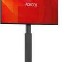 AOKCOS Floor TV Stand with Mount for 32-65 inch TVs - 60 Degree Swivel TV Mount Stand - Height Adjustable - 88lbs Load - Max VESA 400x400 - Tempered Glass Base