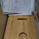 Fullin Upgrade WiFi Router Storage Box Hider, Large Capacity Projector Shelf, Wall Mount or Desktop Cable Management Box, Bamboo Modem Organizer Power Strip Hider Rack Need Assembly