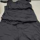 Yonique Tankini Swimsuits with Shorts - Two Piece Swimsuits Tummy Control Bathing Suits with Pockets, Black, XL